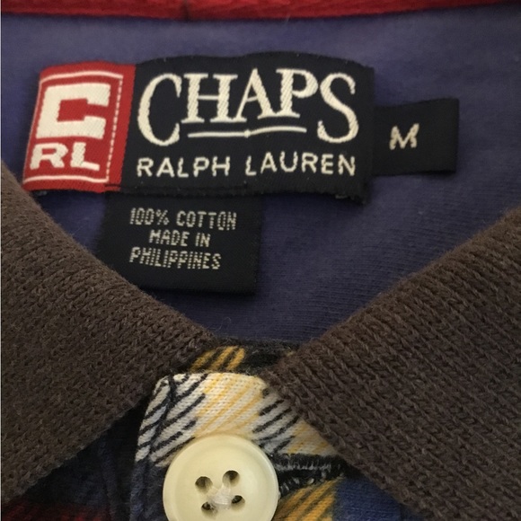 NWOT Vintage Ralph Lauren Chaps Black/ Red Label Mens Polo Shirt - Picture 5 of 15